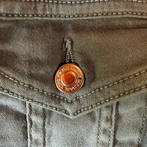 MICHAEL KORS Military Green Jean Jacket - S - Picture 8 of 12